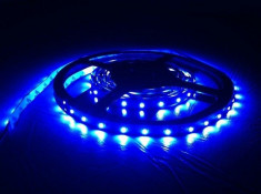 Banda led albastra 60 leduri 3528/metru, 12v, rezistenta la apa, la rola de 5 metri Tuning-Shop foto