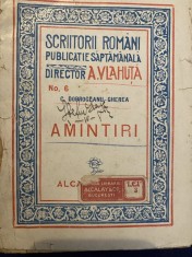 1916 C. Dobrogeanu-Gherea - Amintiri din trecutul departat -director A. Vlahuta