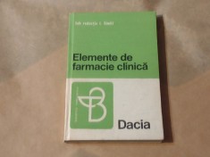 I.SIMITI - ELEMENTE DE FARMACIE CLINICA foto