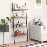 vidaXL Raft &icirc;nclinat cu 4 niveluri maro &icirc;nchis / negru 64x34x150,5 cm