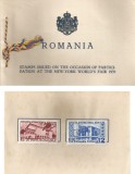 |Romania, LP 129/1939, Expozitia Internationala New York, carnet, MNH