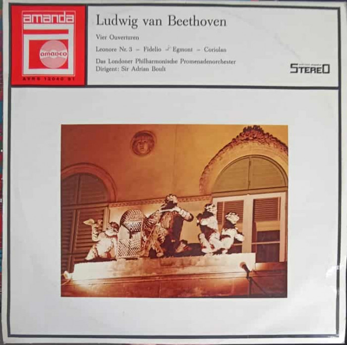 Disc vinil, LP. Vier Ouverturen (Leonore Nr. 3 Fidelio, Egmont, Corolian)-Ludwig van Beethoven, Das Londoner Phi