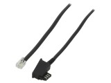 Cablu Telefon RJ11 Goobay 10m Negru Mufă F TAE Fire CCA 50940