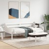 VidaXL Pat de zi fără saltea alb 75x190 cm lemn masiv de pin