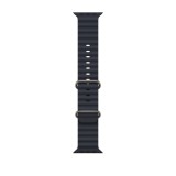 Curea smartwatch,THD, modelul Ocean, compatibila cu Apple Watch Ultra2 49 mm, Apple Watch 45 mm seria 9, Apple Watch SE 44 mm, marime universala, neag
