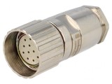 Conector M23 Mufă Mamă 12 PIN pentru Lipire pe Cablu Drept 7.5A