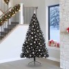 VidaXL Pom de Crăciun artificial pre-iluminat Negru 240 cm PVC 3397169