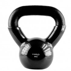 KNV06 Kettlebell negru din fontă neagră acoperită cu vinil HMS foto