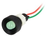 Lampa de control LED verde 24V 13mm