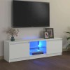 VidaXL Comodă TV cu lumini LED, alb, 120x30x36 cm