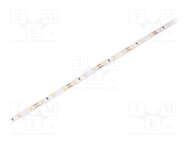 Bandă LED alb cald FOSE 60 LED/m 8mm 12V IP20 3000K 4,8W/m