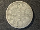 1 Leu 1870 C argint , varianta normala. Stare BUNA. Carol I