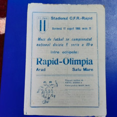 program Rapid Arad - Olimpia SM