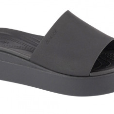 Papuci flip-flop Crocs Brooklyn Platform Slide 208728-001 negru