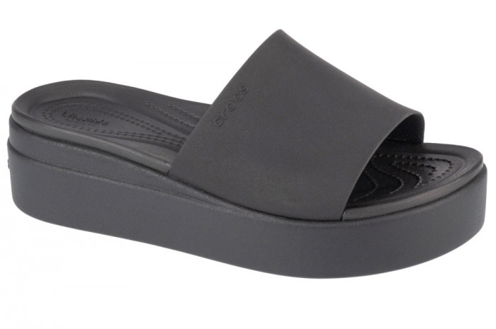 Papuci flip-flop Crocs Brooklyn Platform Slide 208728-001 negru