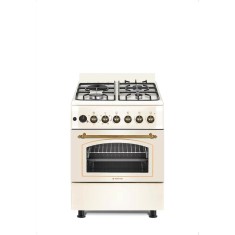 Aragaz rustic mixt Studio Casa Multifunction Plus FE60/603G+1EL, 3 arzatoare gaz + 1 electric, cuptor electric, aprindere integrata, rotisor, 60 cm, a
