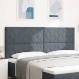 Spate LED cu design de blocuri de diamant, gri &icirc;nchis, 200 cm din catifea