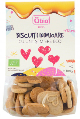 Biscuiti inimioare cu unt si miere bio 100g Obio foto