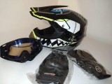 Cumpara ieftin Casca moto/enduro/atv +Ochelari+Manusi+Cagula