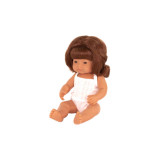Papusa fetita europeana Miniland, 38 cm, vinil, par roscat