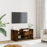 Gossi comoda tv, stejar fumuriu, 80x35x40 cm, lemn prelucrat