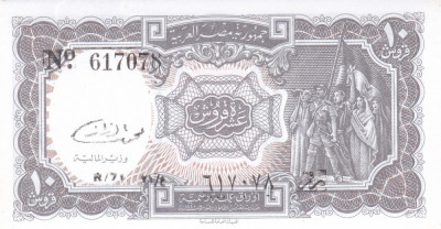 Bancnota Egipt 10 Piastri (1986) - P184b UNC ( semn. Mohamed El Razaz ) foto