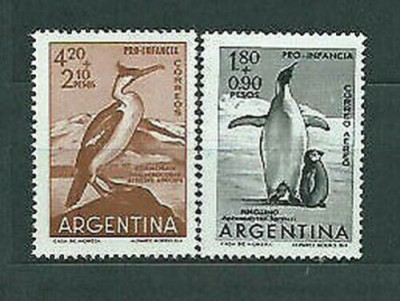 Argentina 1961 - Fauna, pasari, serie neuzata foto