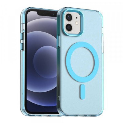 Husa MagSafe pentru Apple iPhone 12 / 12 Pro, Techsuit, CandyCase, Albastra foto
