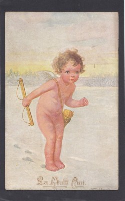 Carte Postala Romania - La Multi Ani 1924 foto