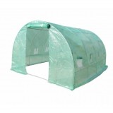 Solar de gradina 400x300x200cm, folie verde PE cu plasa 140g/mp UV, 1 usa, 8 ferestre, teava otel galvanizat 19mm THOR