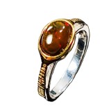 Cumpara ieftin Inel bijuterie din argint 925 cu opal negru, 7