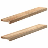 Cumpara ieftin Pervaz 2 buc lemn masiv de stejar netratat 100x15x2 cm