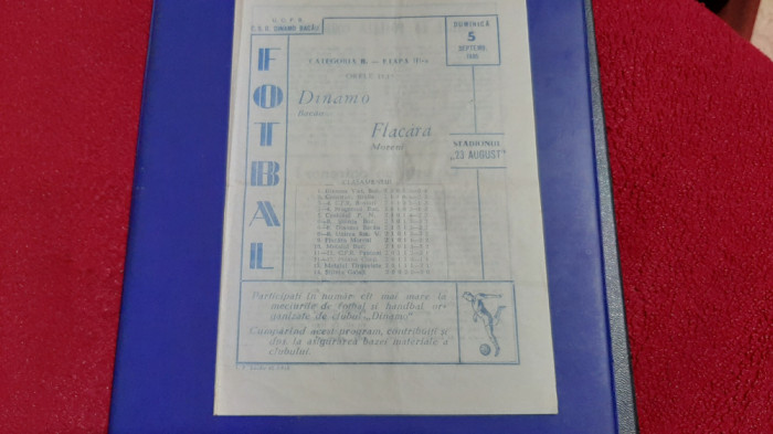 program Dinamo Bacau - Flacara Moreni