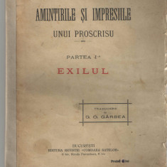 Amintirile si impresiile unui proscrisu - p. I - Exilul - I. Heliade Radulescu