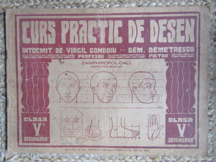 CURS PRACTIC METODIC de DESEN Zanfiropol Dall, Dem Demetrescu MANUAL Scolar