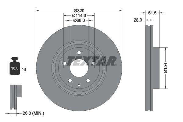 TEXTAR 92315203 PRO Disc frana
