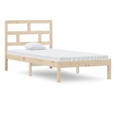 Cadru de pat single, 90x190 cm, lemn masiv
