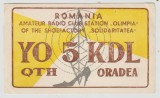 bnk cp Carte postala QSL circulata - Oradea - Clubul de radioamatori Olimpia - fabrica Solidaritatea