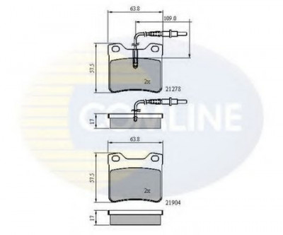 Set placute frana,frana disc MERCEDES V-CLASS (W447) (2014 - 2016) COMLINE CBP1455 foto