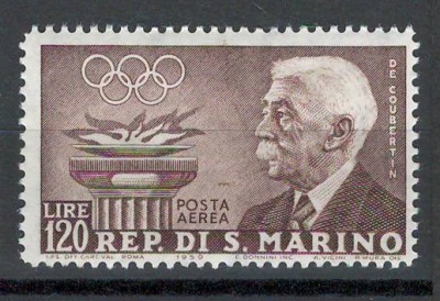 San Marino 1959 Mi 617 - Comitetul Olimpic International foto