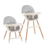 Scaun de hrănire 2 &icirc;n 1 gri