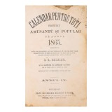 Calendar pentru toți, 1865