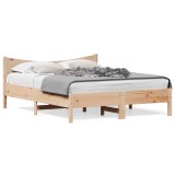 Cumpara ieftin Cadru de pat fara saltea, 150x200 cm, lemn masiv pin