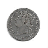 Marea Britanie GEORGE IV THREE PENCE ( MAUNDY ) , Silver 1829 - VF, Europa, Argint