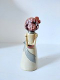Statueta ceramica smaltuita, florareasa, Made in Japan, 17cm inaltime