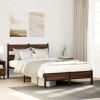 Gossi cadru pat fara saltea stejar maro 120x190 cm, lemn prelucrat
