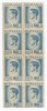 |Romania, LP 188/1945, Uzuale - Mihai I, hartie gri, bloc de 8 timbre, MNH, Nestampilat