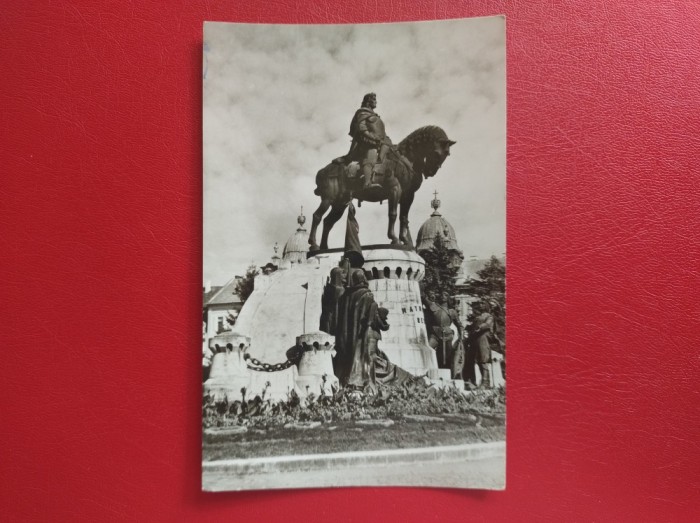 CARTE POSTALA - RSR - CLUJ - STATUIA LUI MATEI CORVIN
