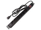 Prelungitor LANBERG 6 prize 10A cu protecție la supratensiune PDU-06F-0200-IEC-BK