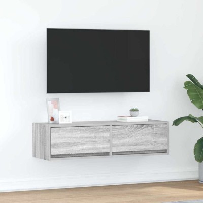 Dulap TV, gri sonoma, 100x31x25,5 cm, lemn prelucrat foto